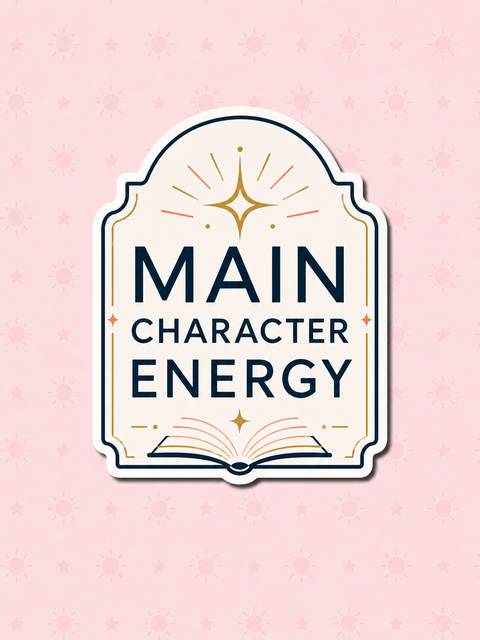 Main Character Energy Vinyl Sticker bookish vinyl sticker