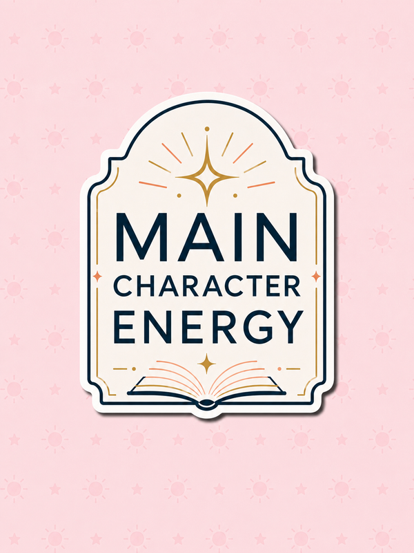Main Character Energy Vinyl Sticker bookish vinyl sticker