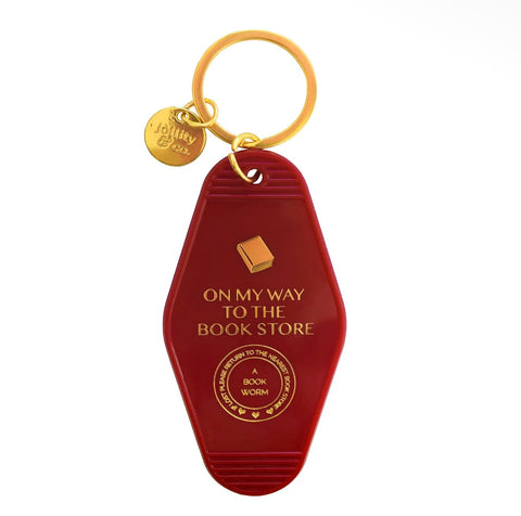 On My Way to the Bookstore Keychain