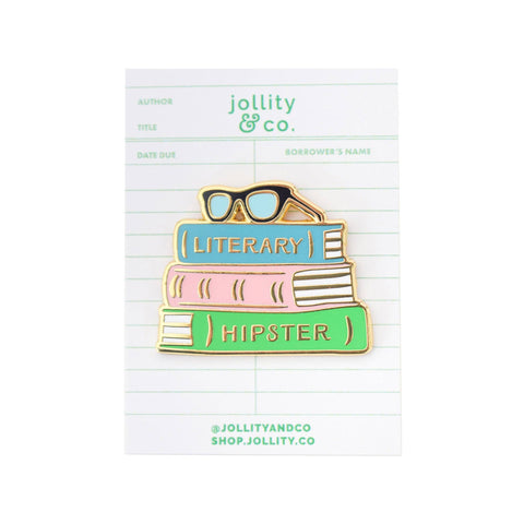 Literary Hipster Enamel Pin